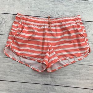 Columbia Shorts sz XL Coral Striped Pull on Activewear Beach 3" Inseam